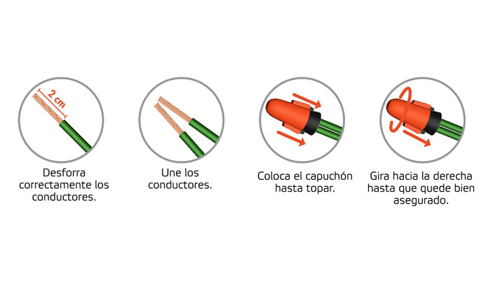pasos para instalar capuchones Poliflex