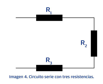 Imagen 4 circuito de serie con tres resistencias