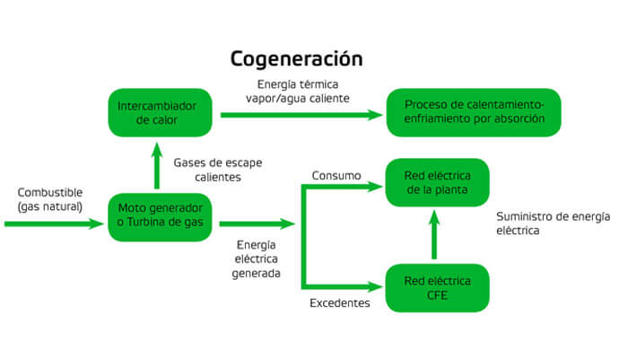 diagrama de cogeneración